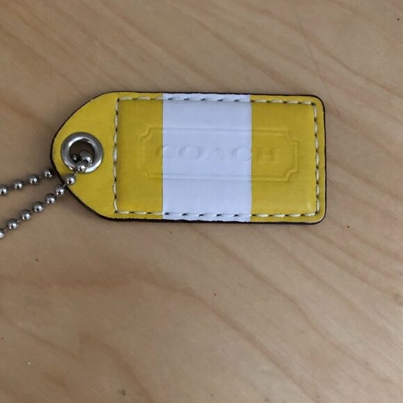 Coach Leather Handbag Tag Fob - 3"L x 1.5"W Hang Tag - Picture 1 of 2